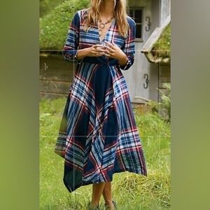 Plaid Blue and Red Women's Dress
